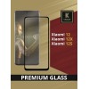 Защитное стекло для Xiaomi 12 / Xiaomi 12X / Xiaomi 12S Krieger 3D Черное