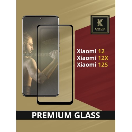 Защитное стекло для Xiaomi 12 / Xiaomi 12X / Xiaomi 12S Krieger 3D Черное