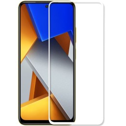 Защитное стекло для Xiaomi Poco M4 Pro Glass Pro Full Glue светящееся Белое