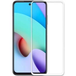 Защитное стекло для Xiaomi Redmi 10 Glass Pro Full Glue светящееся Белое