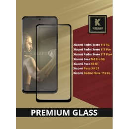Защитное стекло для Xiaomi Redmi Note 11T 5G Krieger Черное