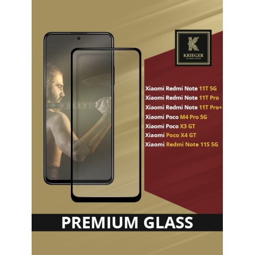Защитное стекло для Xiaomi Redmi Note 11T 5G Krieger Черное