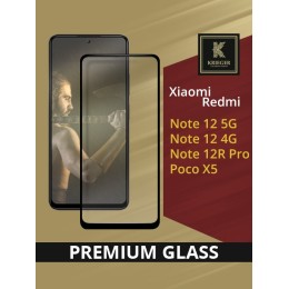 Защитное стекло для Xiaomi Redmi Note 12 / Redmi Note 12R Pro / Poco X5 / Krieger Черное