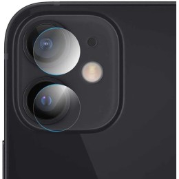 Защитное стекло для камеры Apple iPhone 12 Glass Pro Glue 3D с фокусировкой вспышки Прозрачное