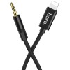 Кабель Aux Apple Lightning - 3.5mm Hoco UPA13 TPU 1м Черный
