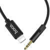 Кабель Aux Apple Lightning - 3.5mm Hoco UPA13 TPU 1м Черный