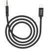 Кабель Aux Apple Lightning - 3.5mm Hoco UPA13 TPU 1м Черный