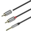 Кабель Aux Apple 3.5mm - RCA x2 Hoco UPA10 TPU 1.5м Черный