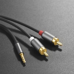 Кабель Aux Apple 3.5mm - RCA x2 Hoco UPA10 TPU 1.5м Черный