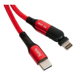 Кабель USB Type-C Lightning Hoco U100 1.2м Красный