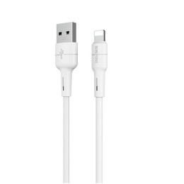 Кабель USB для Apple Lightning Borofone BX30 TPU 1м Белый