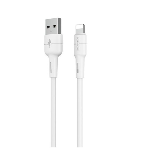 Кабель USB для Apple Lightning Borofone BX30 TPU 1м Белый