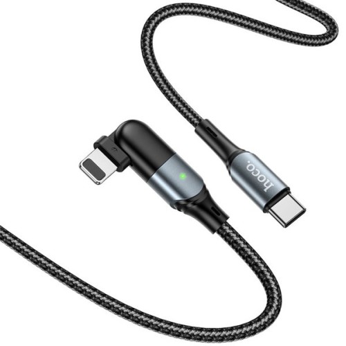 Кабель USB Type-C Lightning Hoco U100 1.2м Черный