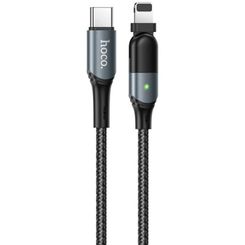 Кабель USB Type-C Lightning Hoco U100 1.2м Черный