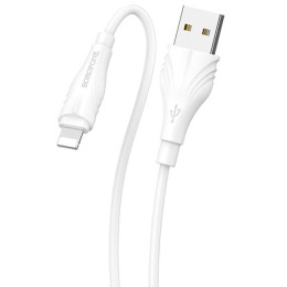 Кабель USB Apple Lightning Borofone BX18 TPU 2м Белый