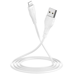 Кабель USB Apple Lightning Borofone BX18 TPU 2м Белый