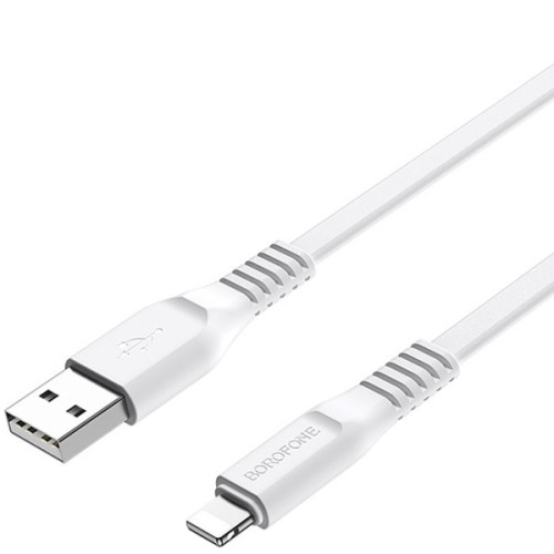 Кабель USB Apple Lightning Borofone BX23 TPU 1м Белый