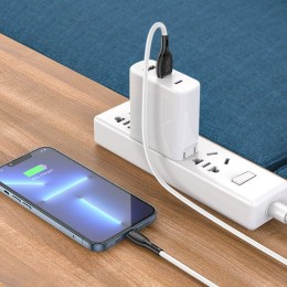 Кабель USB Apple Lightning Borofone BX86 1м Белый