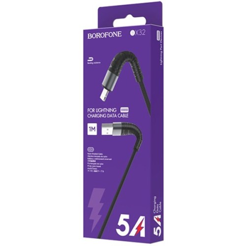 Кабель USB для Apple Lightning Borofone BX32 1м Черный