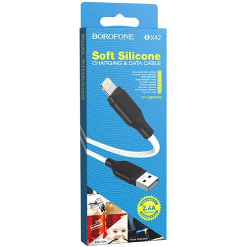Кабель USB для Apple Lightning Borofone BX42 1м Белый
