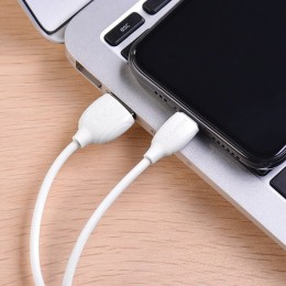 Кабель USB для Apple Lightning Borofone BX19 TPU 1м Белый