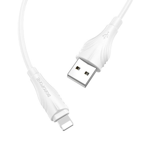 Кабель USB для Apple Lightning Borofone BX18 TPU 1м Белый