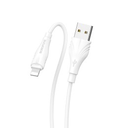 Кабель USB для Apple Lightning Borofone BX18 TPU 1м Белый