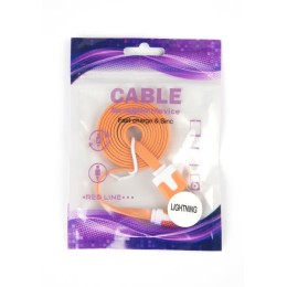 Кабель USB для Apple Lightning Red Line Lite 1м Оранжевый