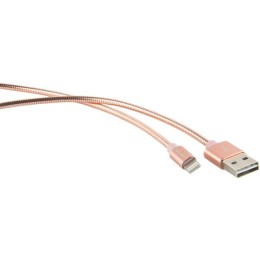 Кабель USB для Apple Lightning Red Line S7 1м Розовый