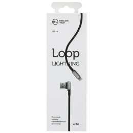 Кабель USB для Apple Lightning Red Line Loop 1м Черный