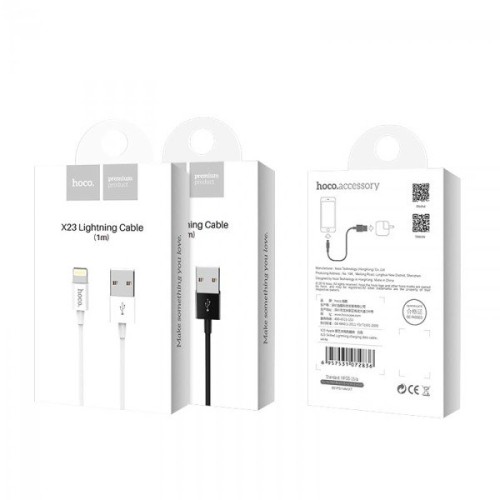 Кабель USB для Apple Lightning Hoco X23 1м Черный