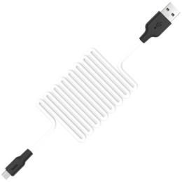 Кабель USB MicroUSB Hoco X21 TPU 1м Белый