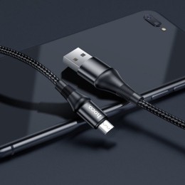 Кабель USB MicroUSB Hoco X50 1м Черный