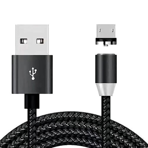 Кабель USB MicroUSB DC Magnetic магнитный Черный
