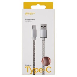 Кабель USB Type-C Red Line 2A - 2.0 в переплете 1м Розовый