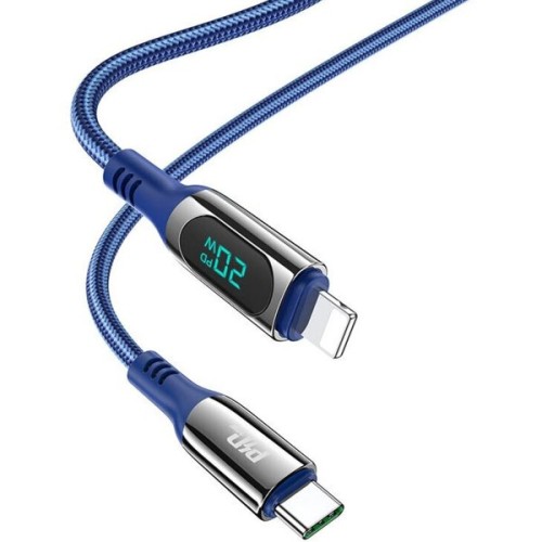 Кабель USB Type-C Lightning Hoco S51 1.2м Синий