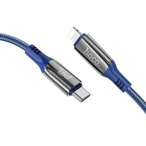 Кабель USB Type-C Lightning Hoco S51 1.2м Синий