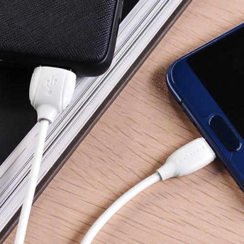 Кабель USB Type-C Borofone BX19 TPU 1м Белый