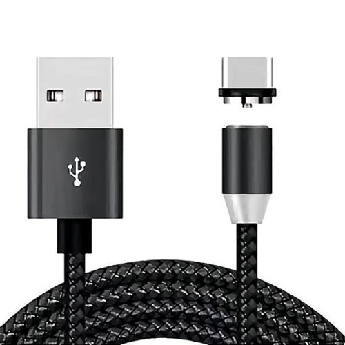 Кабель USB Type-C DC Magnetic магнитный Черный