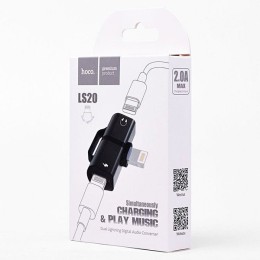 Переходник Lightning - Lightning Hoco LS20 Черный