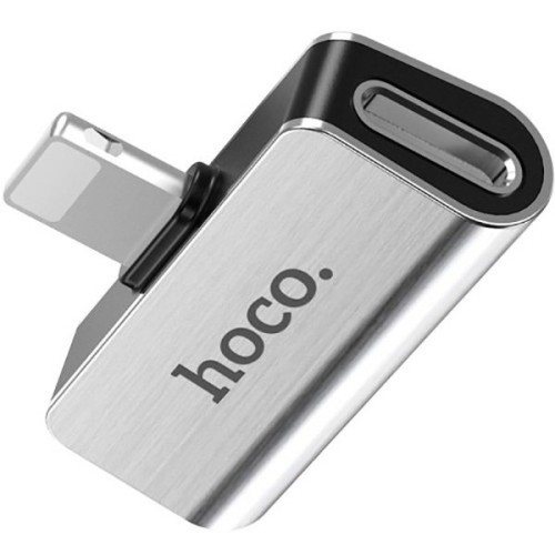 Переходник Lightning - Lightning Hoco LS24 Серебряный