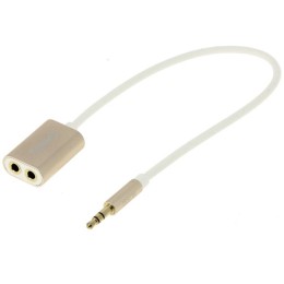 Переходник Remax RL-20S 3.5mm - 3.5mm x2 0.25м Золотой