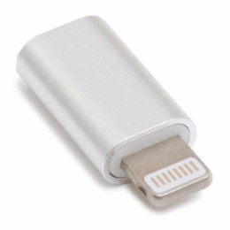 Переходник OTG MicroUSB - Lightning Borofone BV5 Серебряный