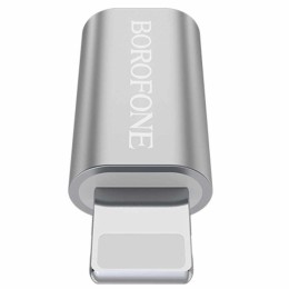 Переходник OTG MicroUSB - Lightning Borofone BV5 Серебряный