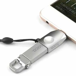 Переходник OTG MicroUSB - USB Hoco UA10 Серебряный