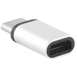 Переходник MicroUSB - USB Type-C Red Line Серебряный