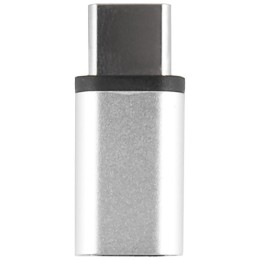Переходник MicroUSB - USB Type-C Red Line Серебряный