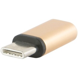 Переходник MicroUSB - USB Type-C Red Line Золотой