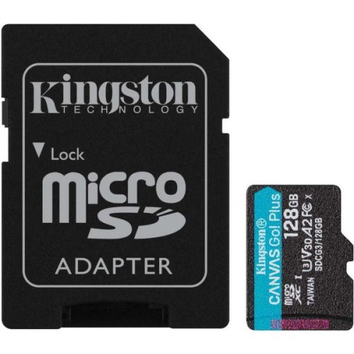 Карта памяти Kingston microSDXC Class 10 UHS-I U3 128Gb SDCG3/128GB SD adapter