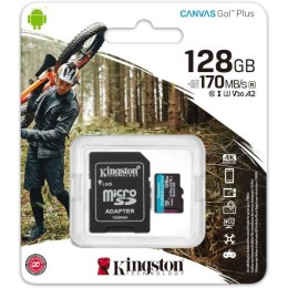 Карта памяти Kingston microSDXC Class 10 UHS-I U3 128Gb SDCG3/128GB SD adapter